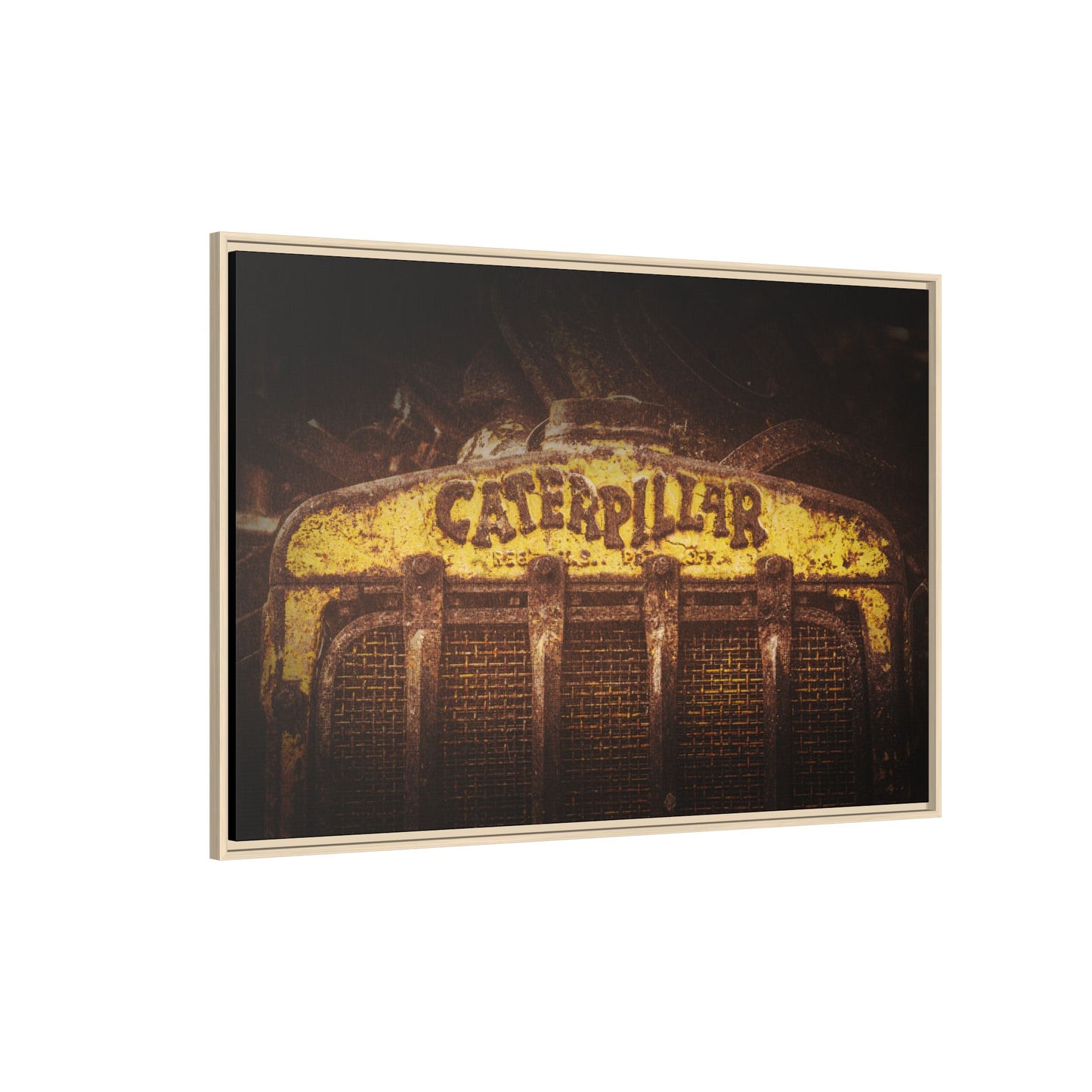 Weathered & Worn Vintage Crawler Grill | Framed Wall Art on Stretched Canvas