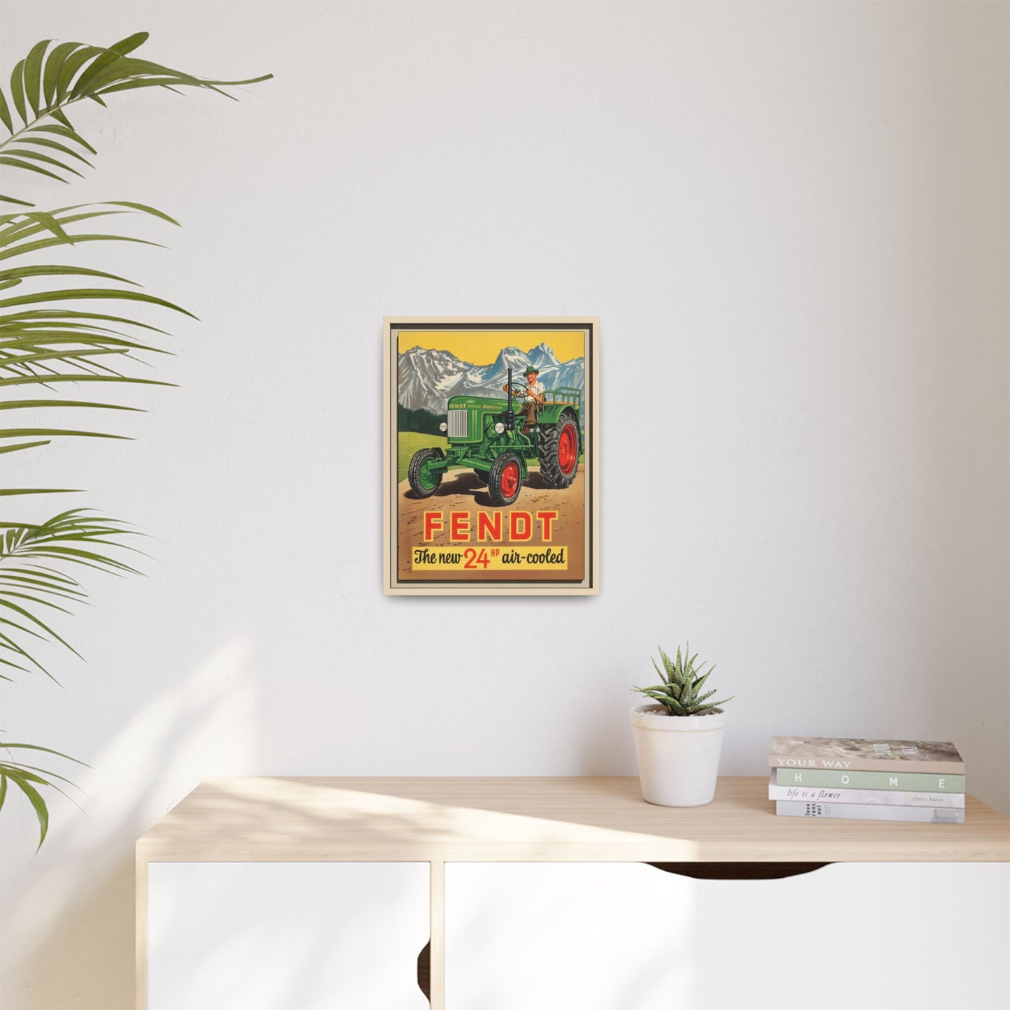 Vintage Fendt Air Cooled 24 Advertisement- Vintage Wall Art on Framed Canvas