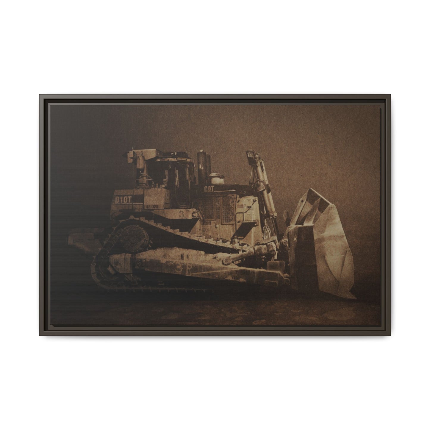 Classic D10T Dozer | Framed Wall Art on Stretched Canvas