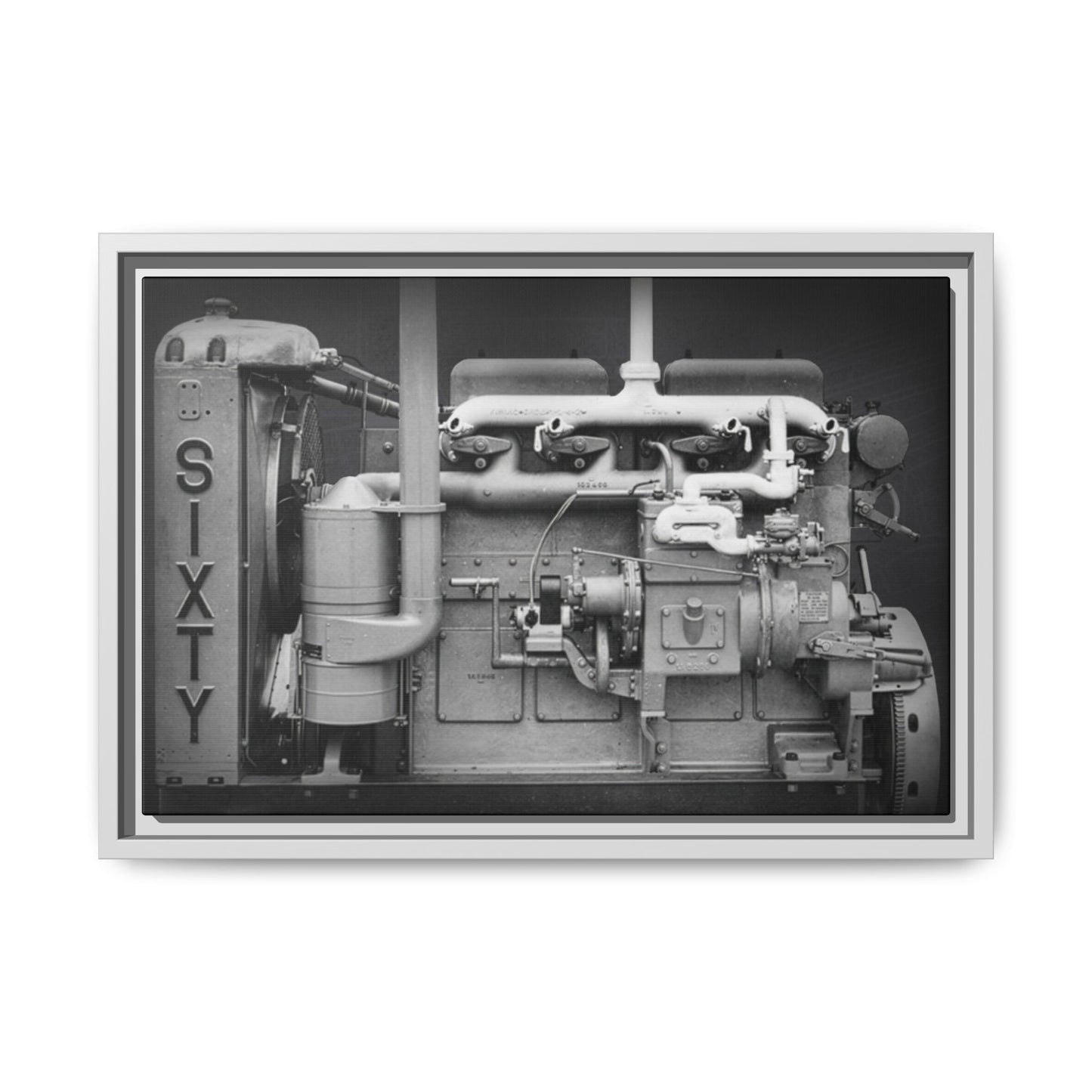 Vintage Caterpillar Power System Sixty Wall Art on Framed Canvas