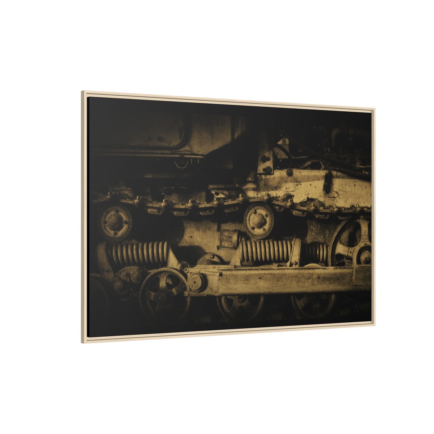 Dramatic Crawler Tracks | Framed Wall Art on Stretched Canvas