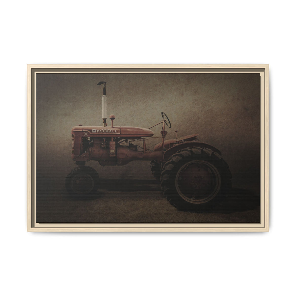 Vintage Farmall Model B Tractor | Framed Wall Art on Stretched Canvas
