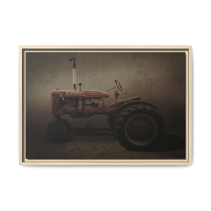 Vintage Farmall Model B Tractor | Framed Wall Art on Stretched Canvas