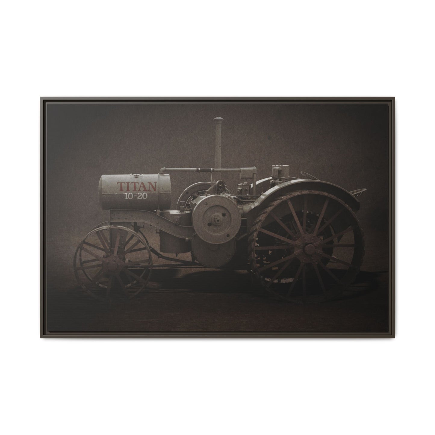 Vintage International Titan 10-20 Tractor | Framed Wall Art on Stretched Canvas