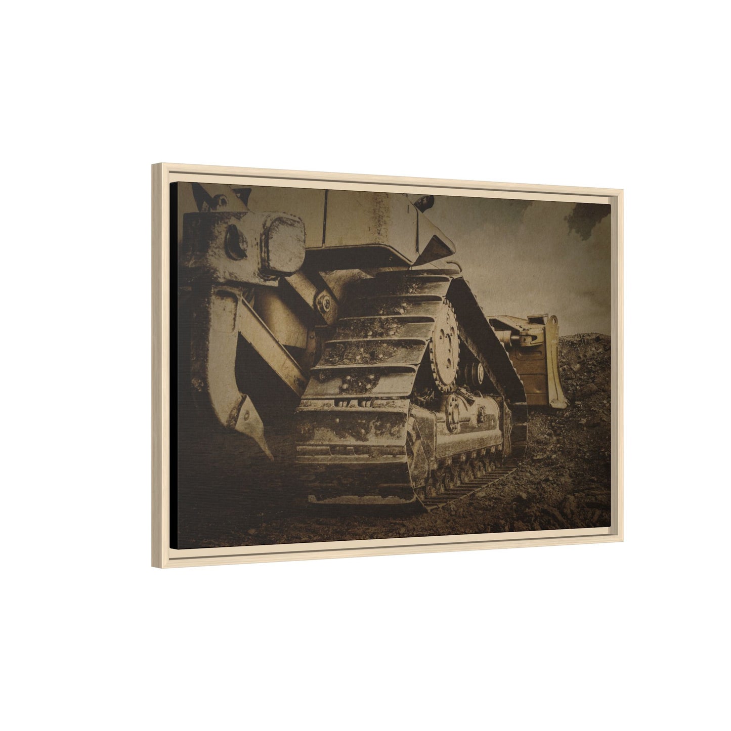 Rocky Dozer Horizon | Framed Wall Art on Stretched Canvas