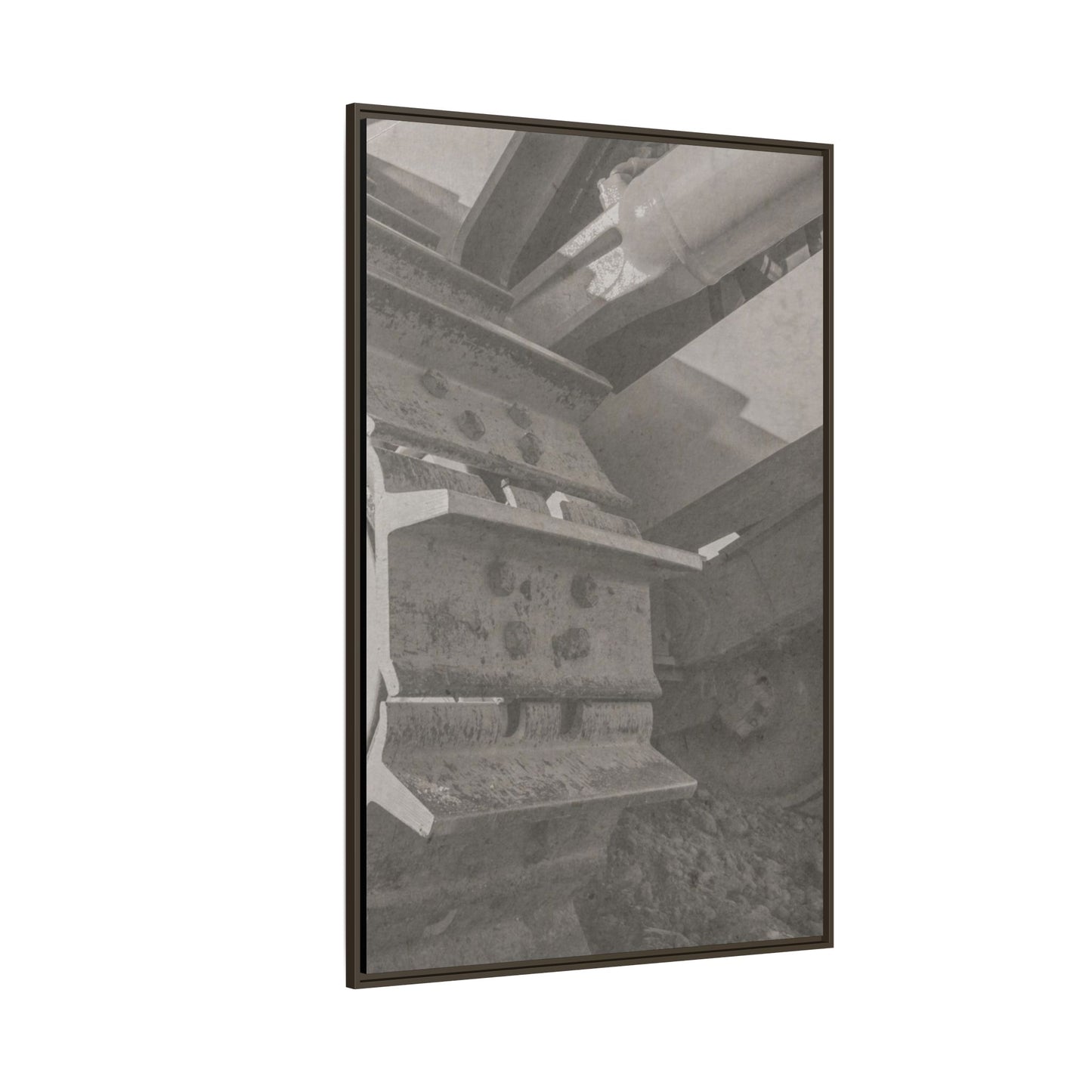 Epic D8 Dozer Triptych | Light Gray | Right  Panel | Jondo | Matte Canvas Print (Framed)