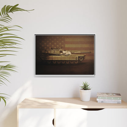 Abrams M1 Tank | Framed Wall Art on Stretched Canvas
