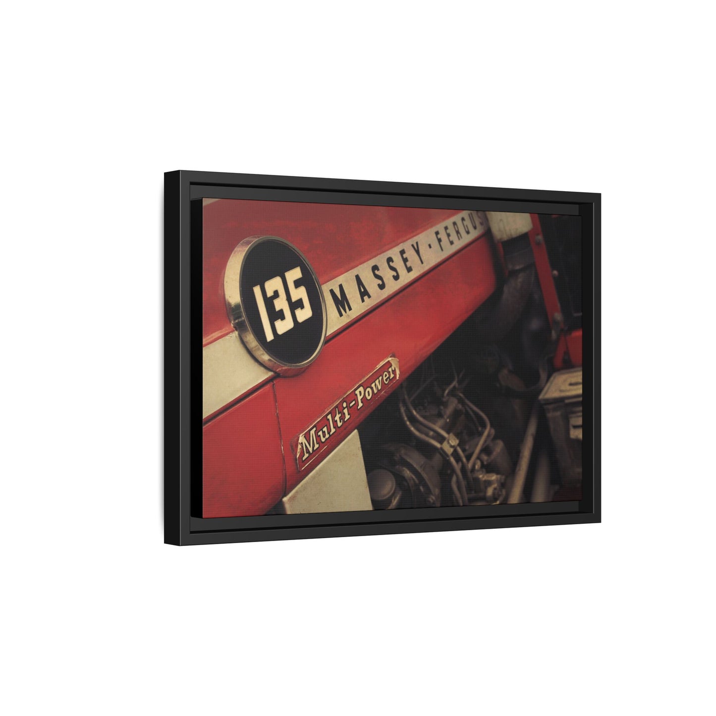 Vintage Massey 135 Close Up | Framed Wall Art on Stretched Canvas