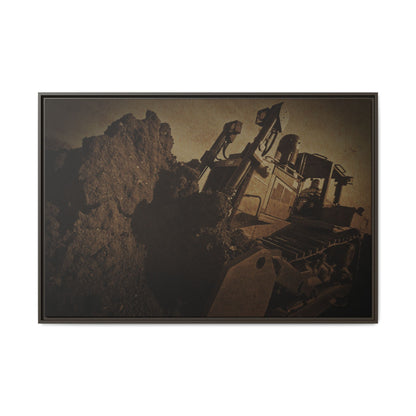 D8 Dozer Action| Framed Wall Art on Stretched Canvas