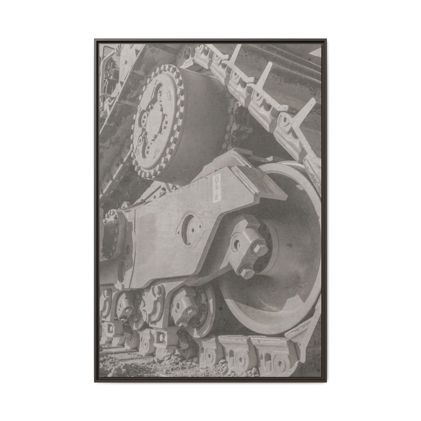 Epic D8 Dozer Triptych | Light Gray | Center Panel | Jondo | Matte Canvas Print (Framed)