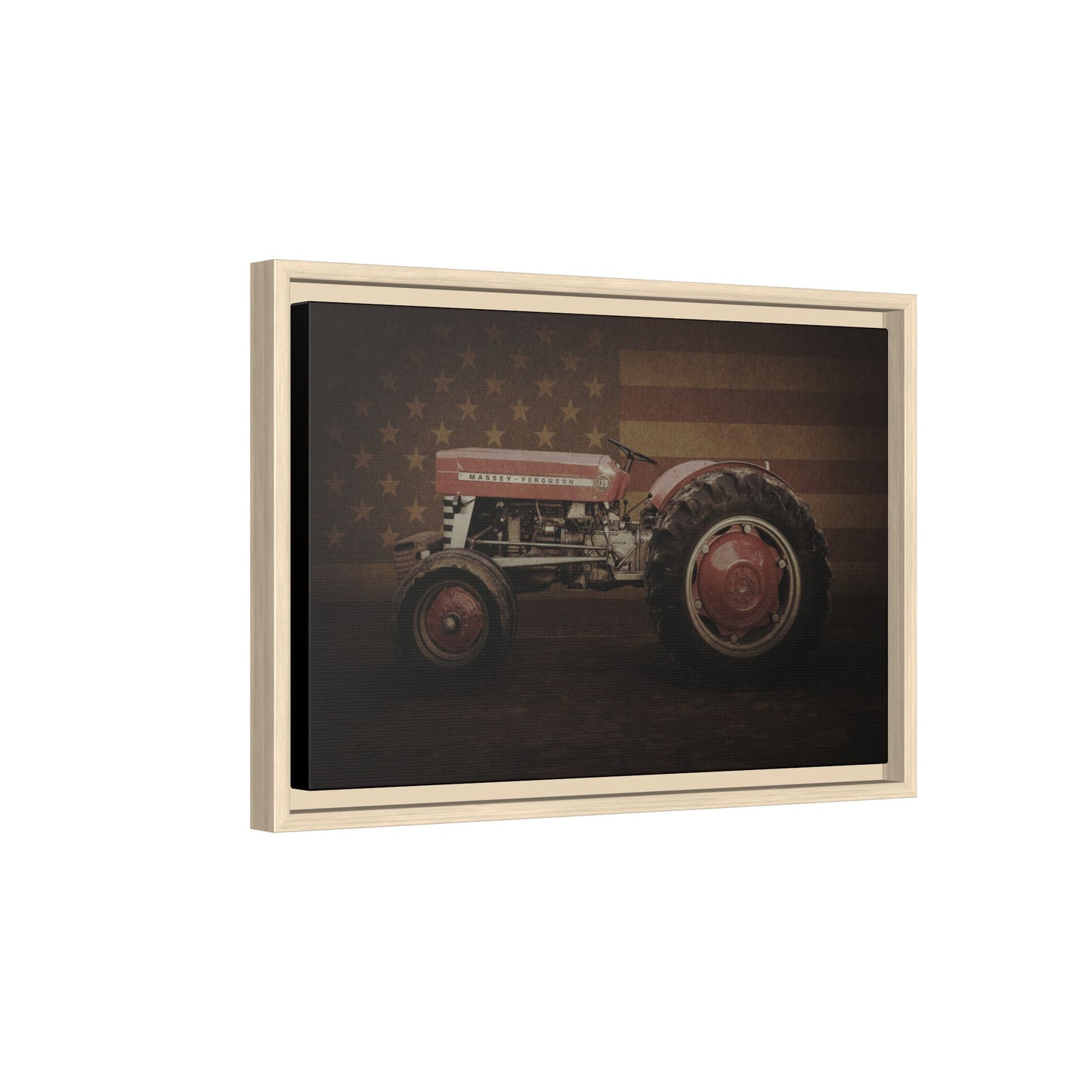 Patriotic Massey 135 | Framed Wall Art on Stretched Canvas