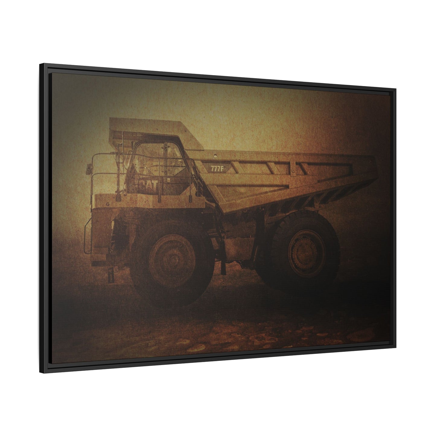 Big Wheel 777 Hauler Framed Wall Art on Stretched Canvas