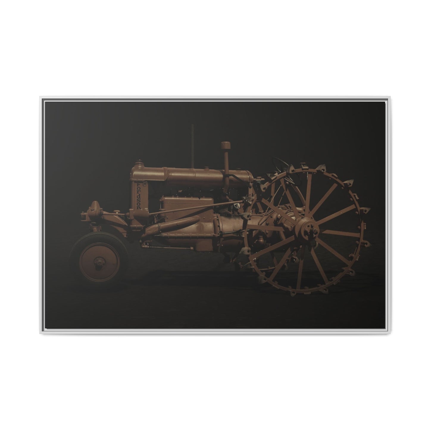 Vintage Ford Fordson Steel Wheel Photo Wall Art on Framed Canvas