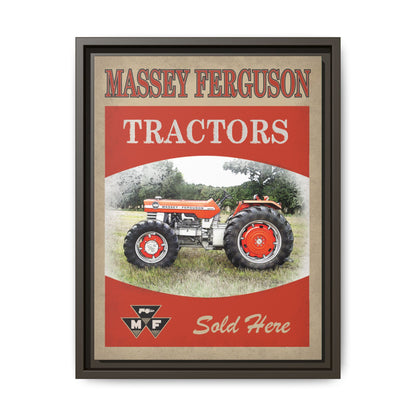 Massey Tractors Sold Here Vintage Advertisement Wall Art on Framed Canvas