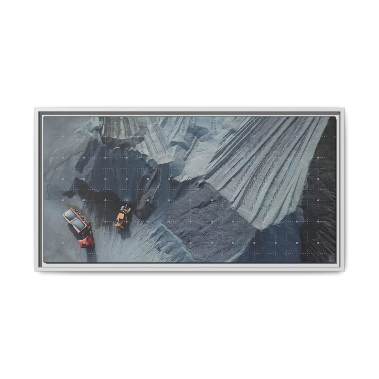 Drone Photo Job Site - Earth Moving - Photo Art on Framed Canvas