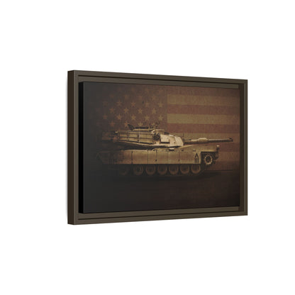 Patriotic Abrams M1 Tank | Framed Wall Art on Stretched Canvas
