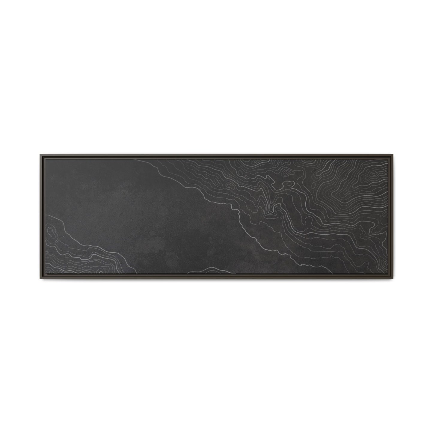 Minimalist Topographic Graphic Art - Framed Canvas