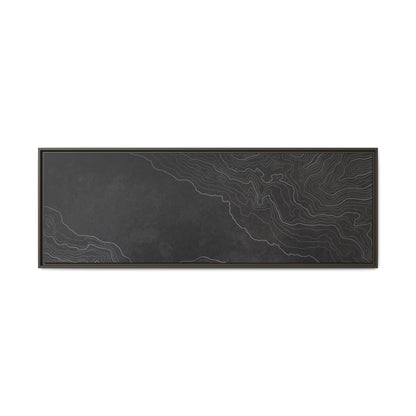 Minimalist Topographic Graphic Art - Framed Canvas