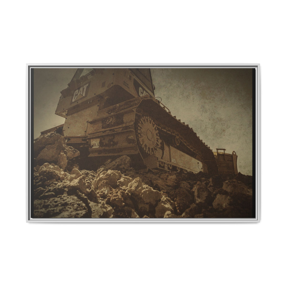 D5K2 Top of the Hill Dozer  | Photo Art on Framed Canvas