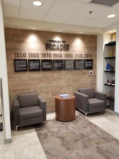 Custom Dealer History Panel Wall