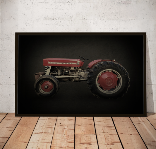 Classic Massey 135 Vintage Photo Wall Art on Stretched Canvas