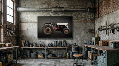 Vintage Ford 8N Tractor Photo Wall Art on Canvas