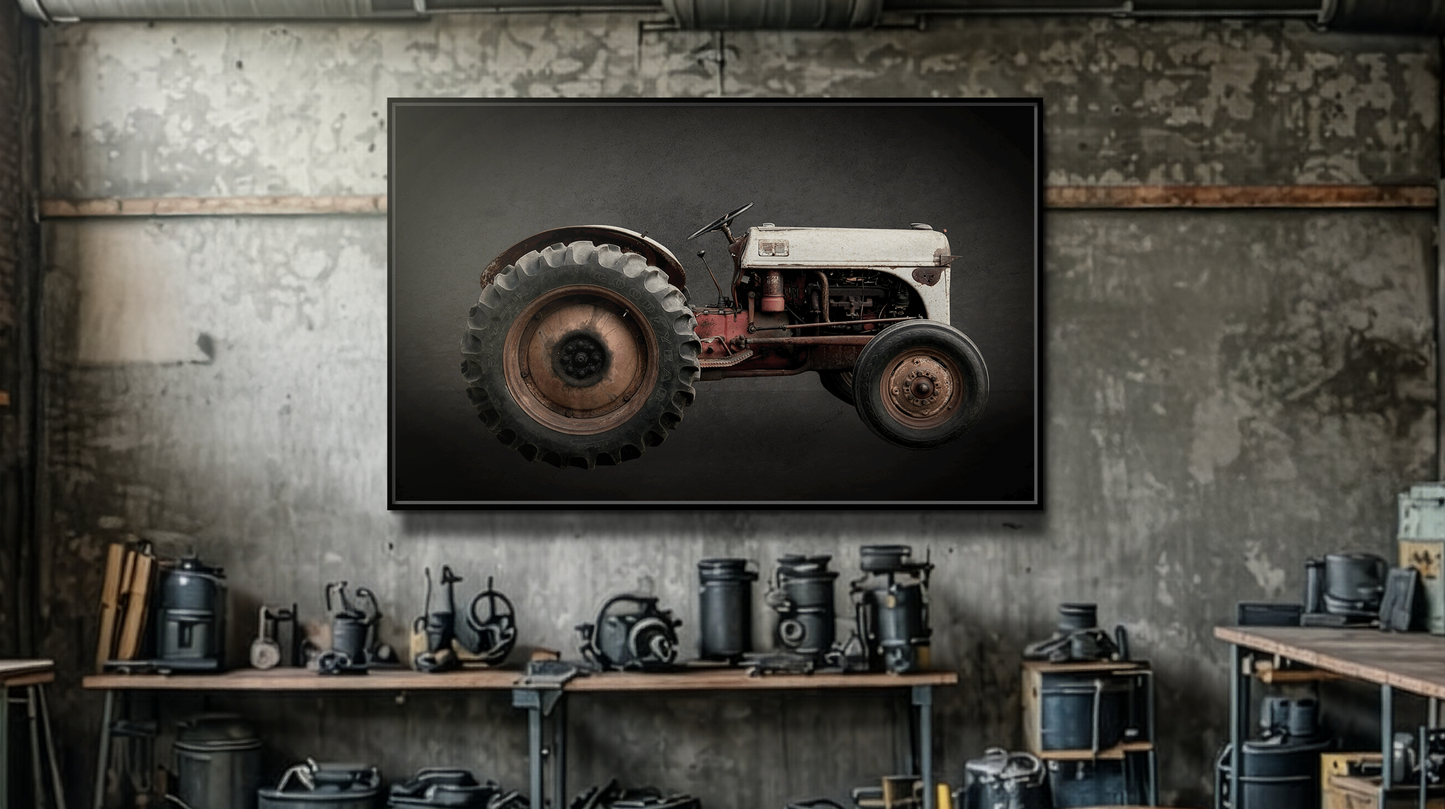 Vintage Ford 8N Tractor Photo Wall Art on Canvas