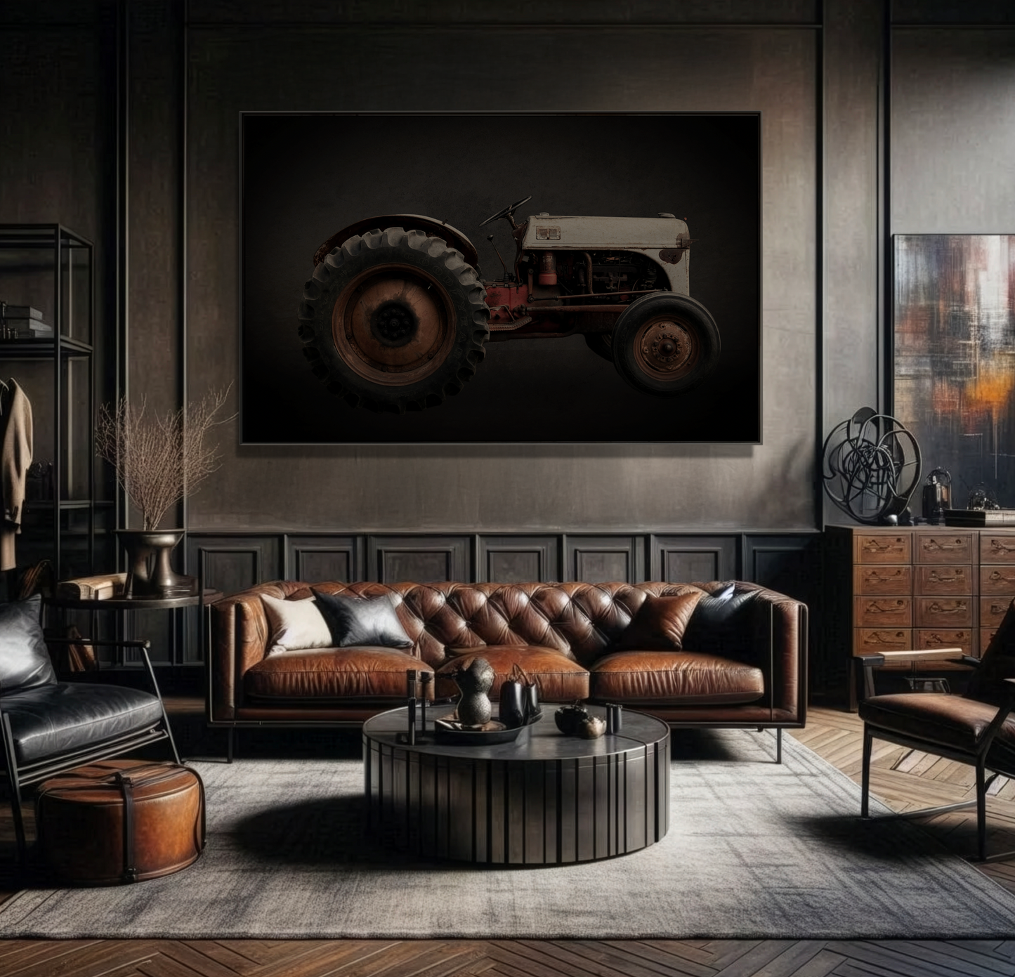 Vintage Ford 8N Tractor Photo Wall Art on Canvas