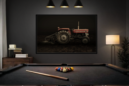 Vintage Massey 135 with Plow Photo Wall Art on Canvas