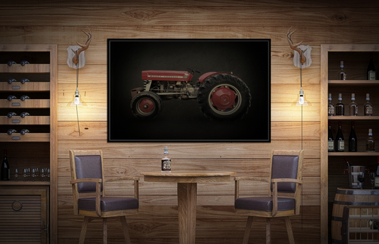 Classic Massey 135 Vintage Photo Wall Art on Stretched Canvas