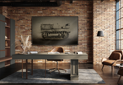 Vintage Crawler 10 'TEN' Tractor | Photo Wall Art on Framed Canvas
