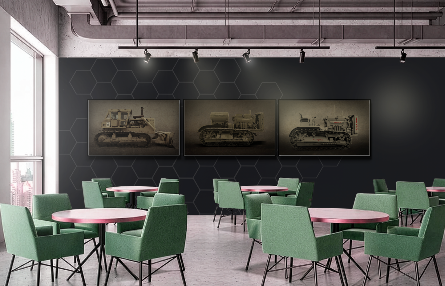 Vintage 60 'Diesel' Crawler | Framed Photo Wall Art on Canvas