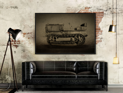 Vintage Crawler 10 'TEN' Tractor | Photo Wall Art on Framed Canvas