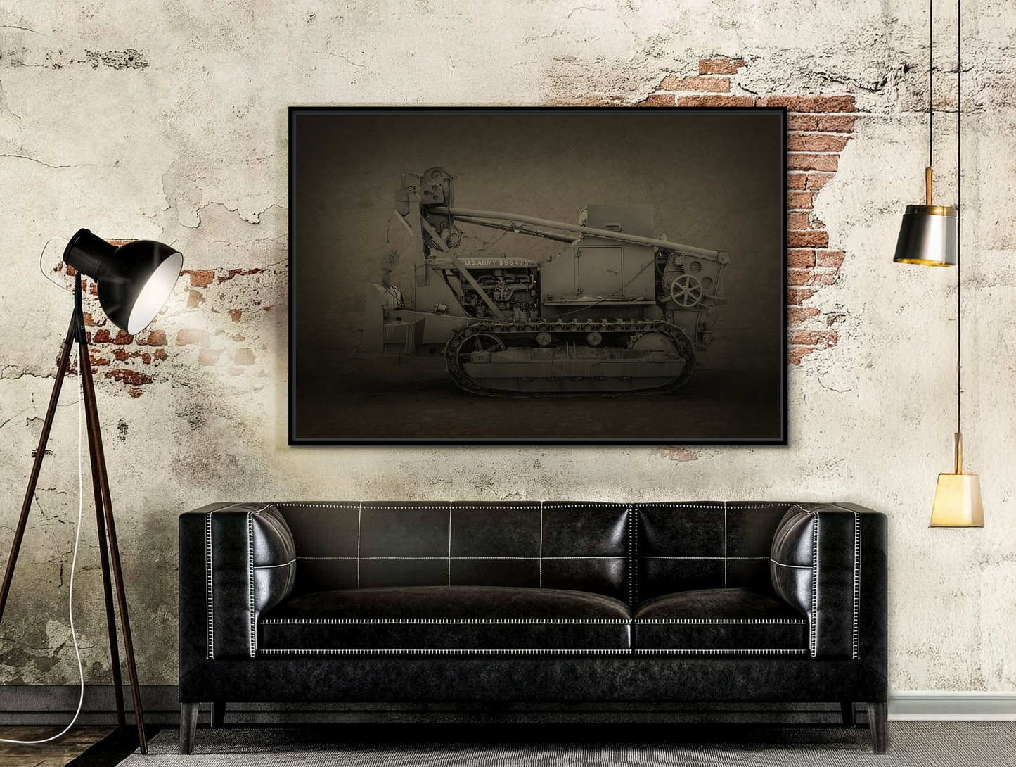 Vintage Military  D7 Diesel Ten | Photo Wall Art on Canvas