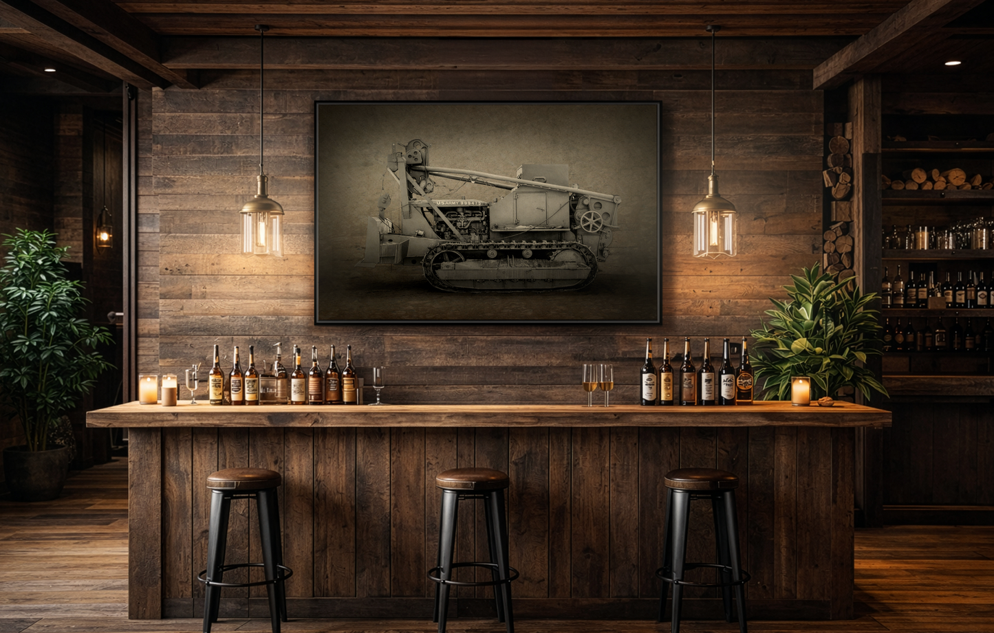 Vintage Military  D7 Diesel Ten | Photo Wall Art on Canvas