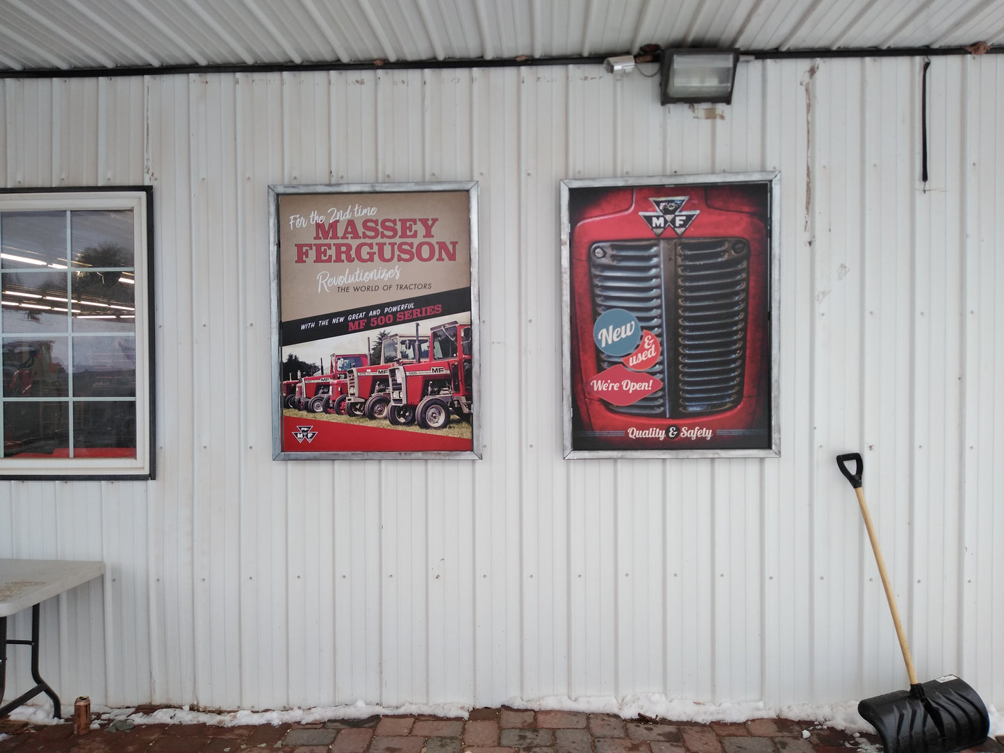 Massey Ferguson MF500 Revolution Vintage Advertisement  Framed Wall Art on Canvas | Vintage Farm Sign