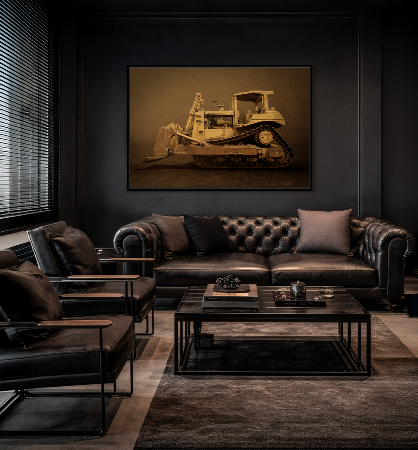 Legacy D8N Dozer Photo Wall Art on Framed Canvas | Industrial Artwork