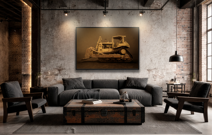 Legacy D8N Dozer Photo Wall Art on Framed Canvas | Industrial Artwork