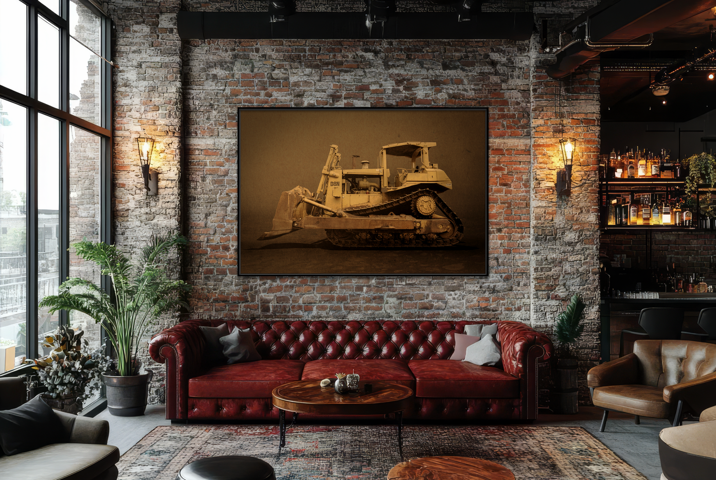 Legacy D8N Dozer Photo Wall Art on Framed Canvas | Industrial Artwork