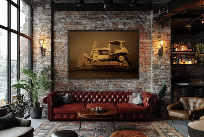 Legacy D8N Dozer Photo Wall Art on Framed Canvas | Industrial Artwork