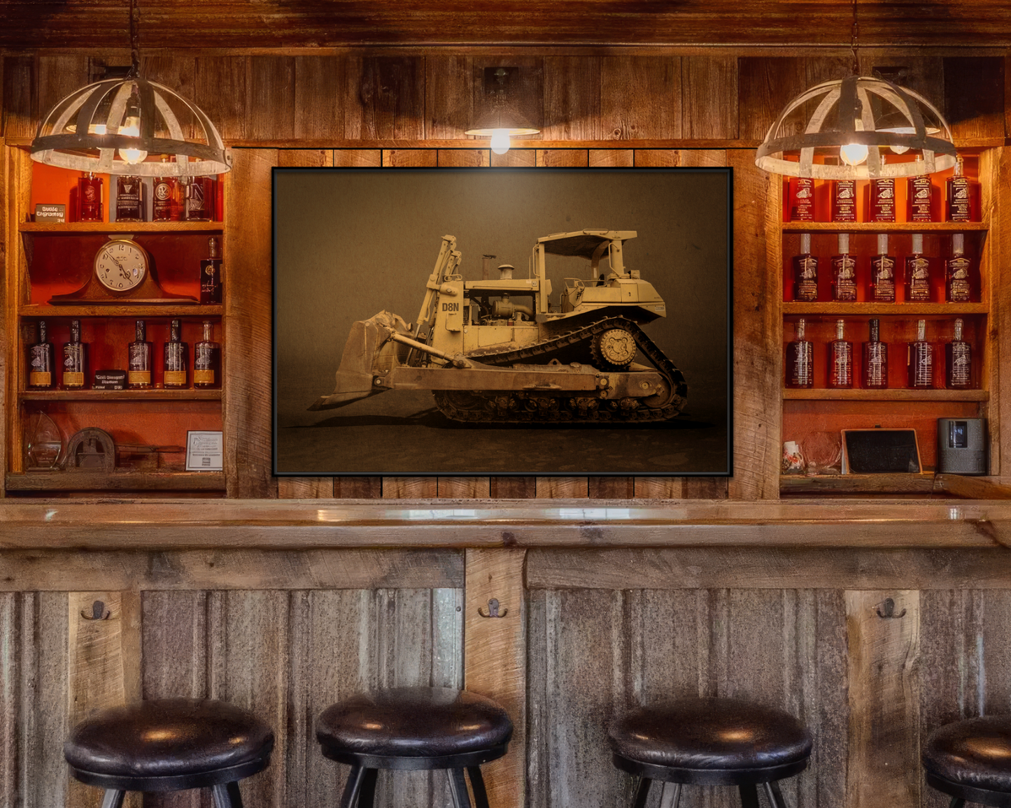 Legacy D8N Dozer Photo Wall Art on Framed Canvas | Industrial Artwork