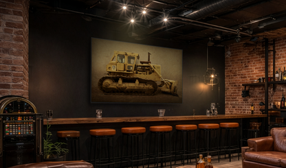 Classic D9H Dozer Photo Wall Art on Framed Canvas | Industrial Artwork