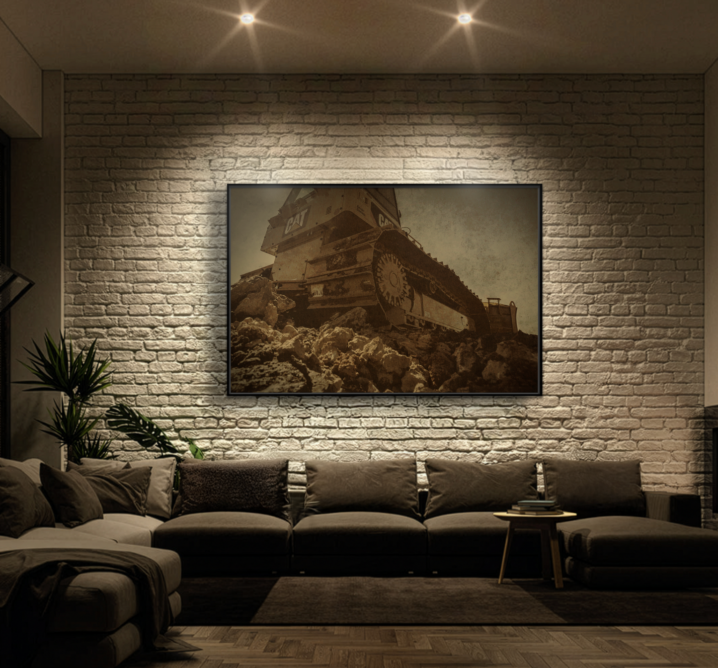 D5K2 Top of the Hill Dozer  | Photo Art on Framed Canvas