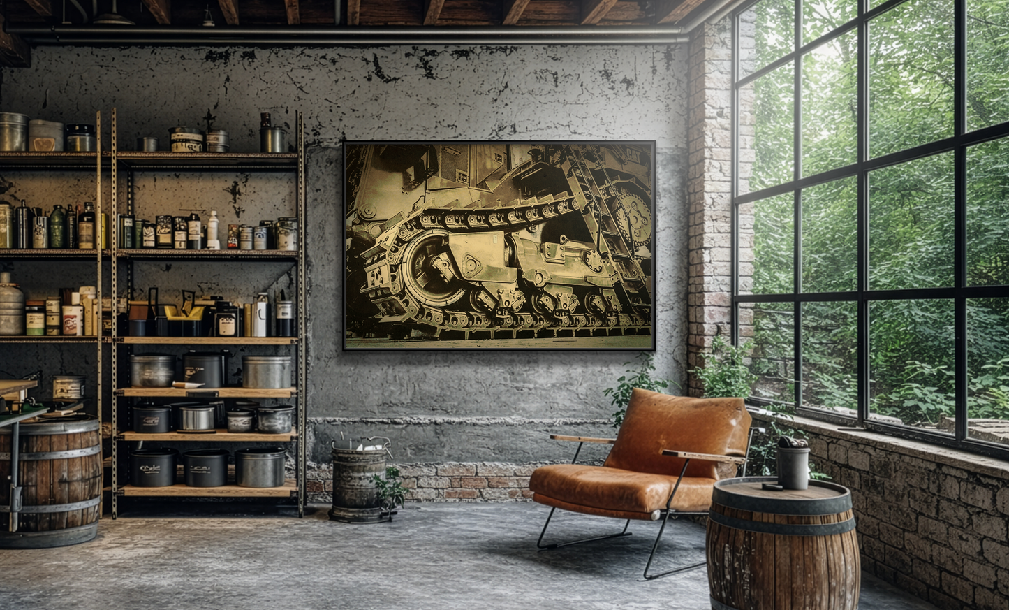 Big D11 Dozer Detail | Photo Art on Framed Canvas