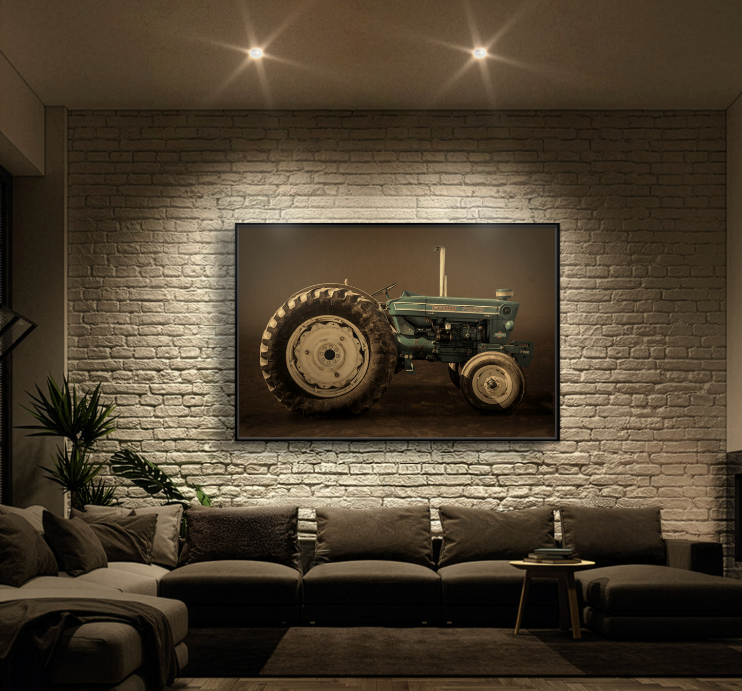 Classic Ford 7000 Tractor Photo Wall Art | Framed Stretched Canvas