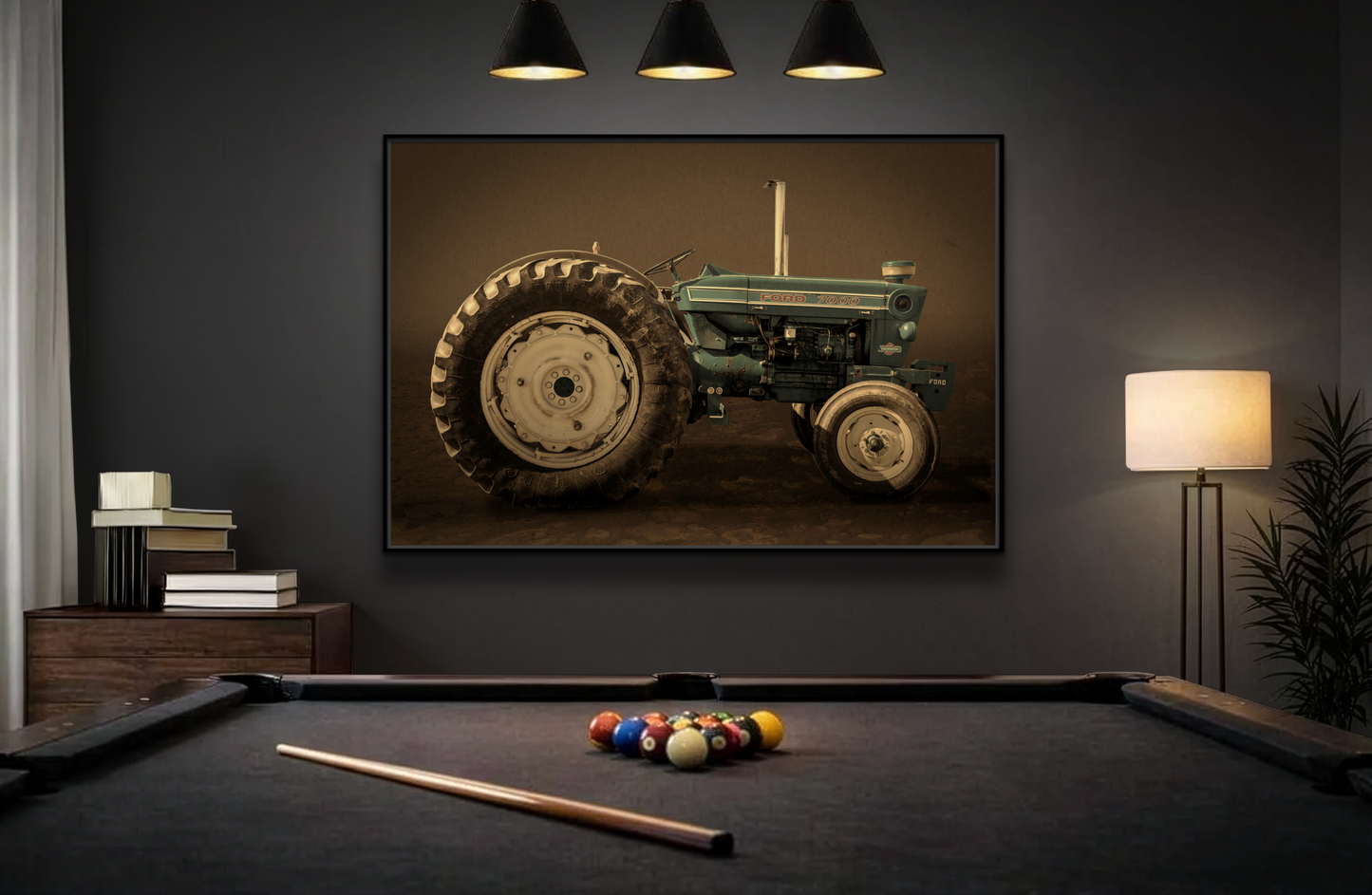 Classic Ford 7000 Tractor Photo Wall Art | Framed Stretched Canvas