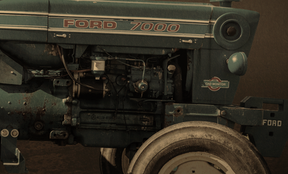 Classic Ford 7000 Tractor Photo Wall Art | Framed Stretched Canvas