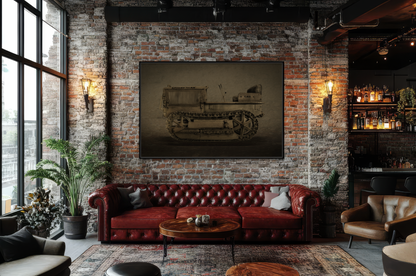 Vintage Crawler 10 'TEN' Tractor | Photo Wall Art on Framed Canvas