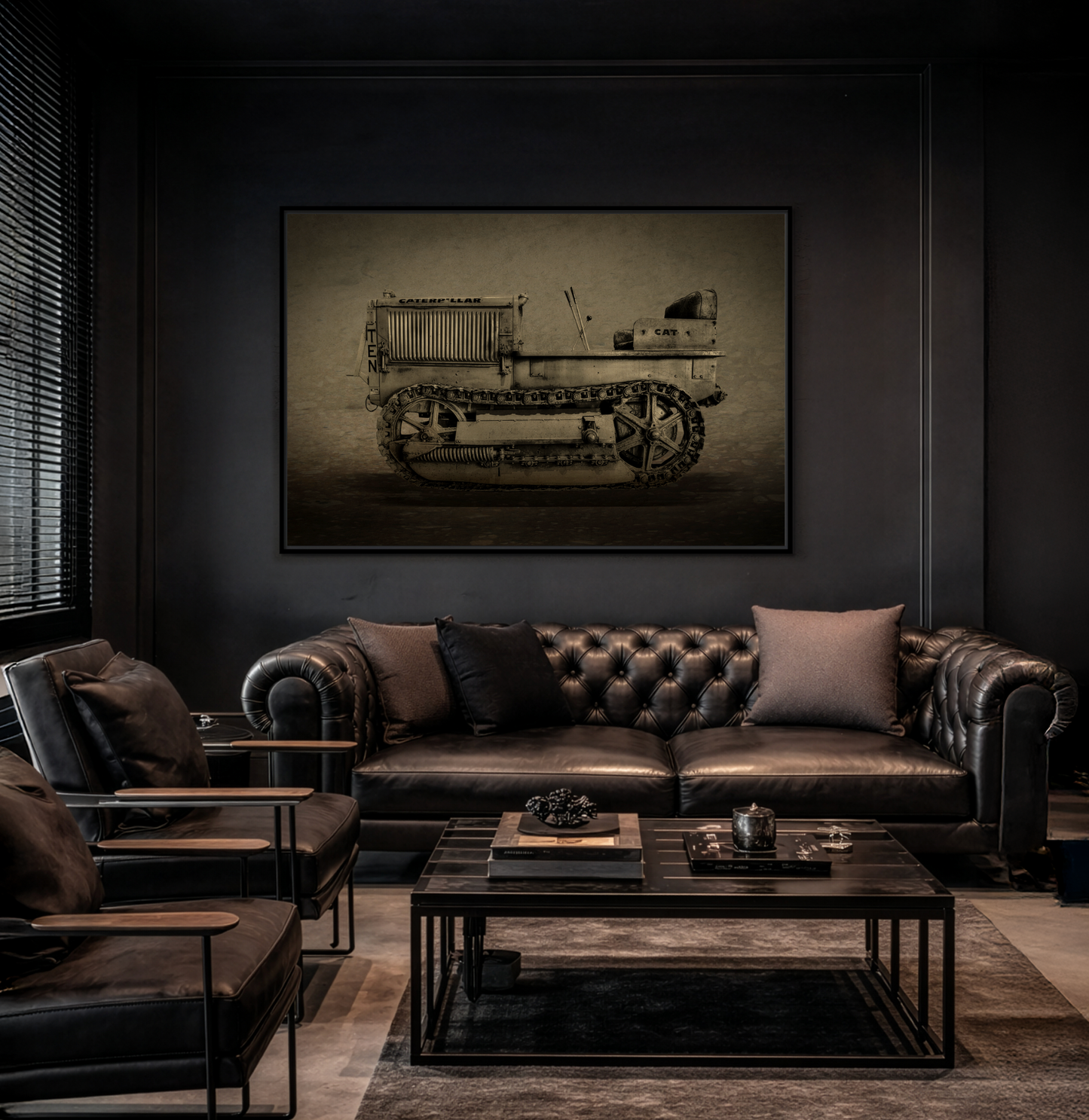 Vintage Crawler 10 'TEN' Tractor | Photo Wall Art on Framed Canvas