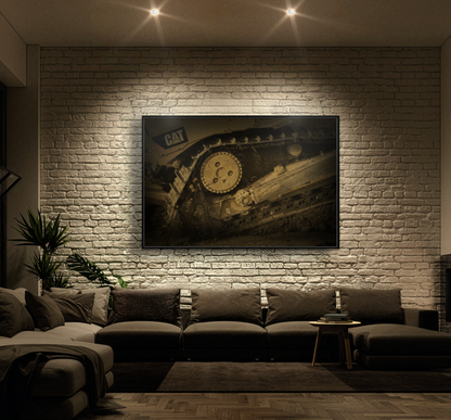 Dozer Track Detail | Photo Art on Framed Canvas